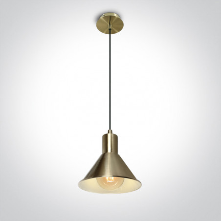 63118/BBS matowa mosiężna lampa wisząca E27 10W 100-240V