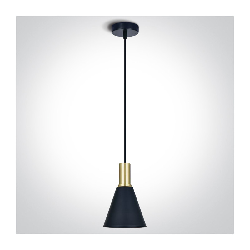 63122/BBS ozdobny zwis w kolorze czarnym+mosiądz mat E27 10W