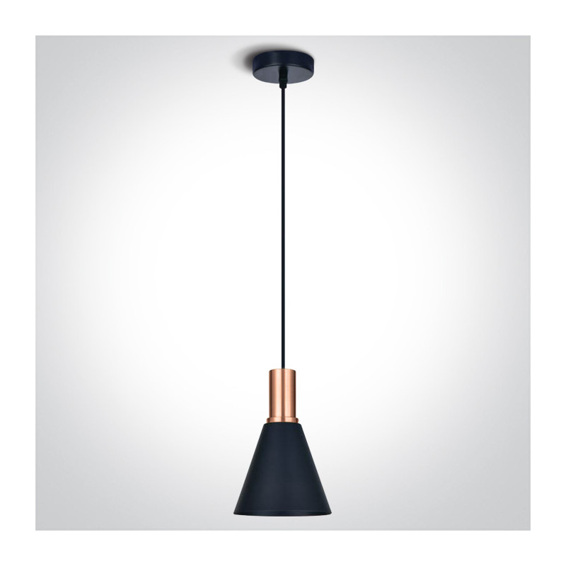 63122/CU ozdobny zwis w kolorze czarnym+miedź E27 10W