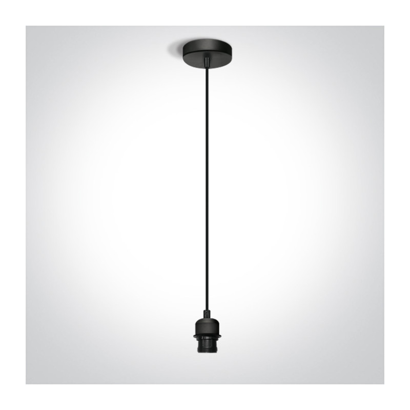 63126/B czarne zawiesie E27 20W