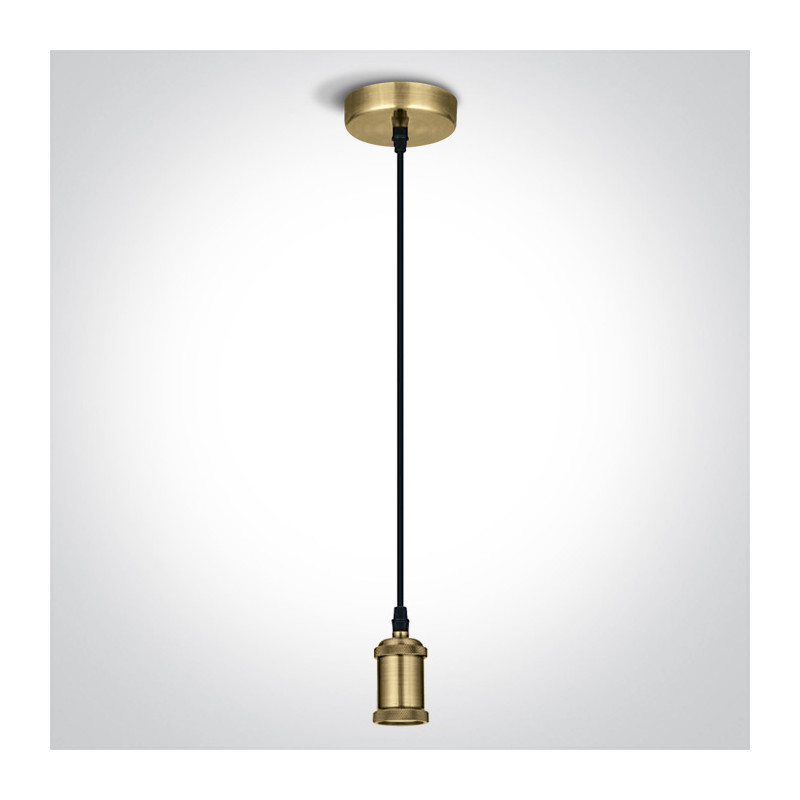 63128/BBS zawiesie w kolorze czarnym+mosiądz mat E27 20W