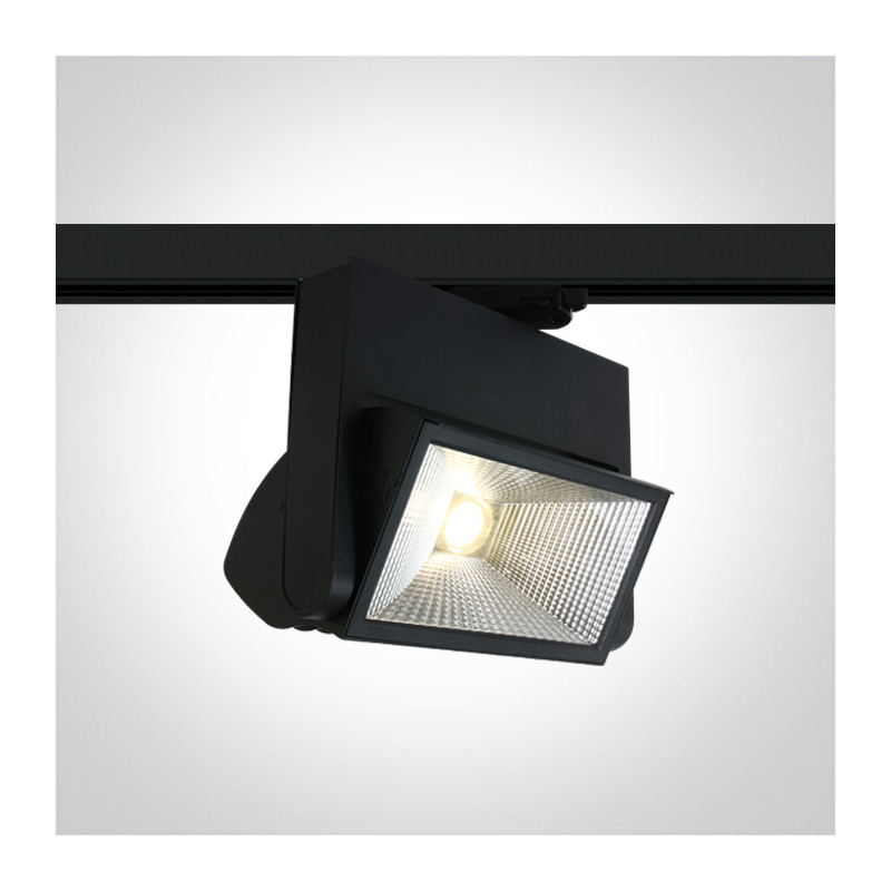65040T/B/C czarny regulowany reflektorek Track Spot COB LED 4000K  40W 230V
