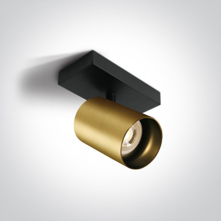 65105N/BBS dekoracyjna ścienna & sufitowa lampa spot MR16 GU10 10W w kolorze matowy mosiądz