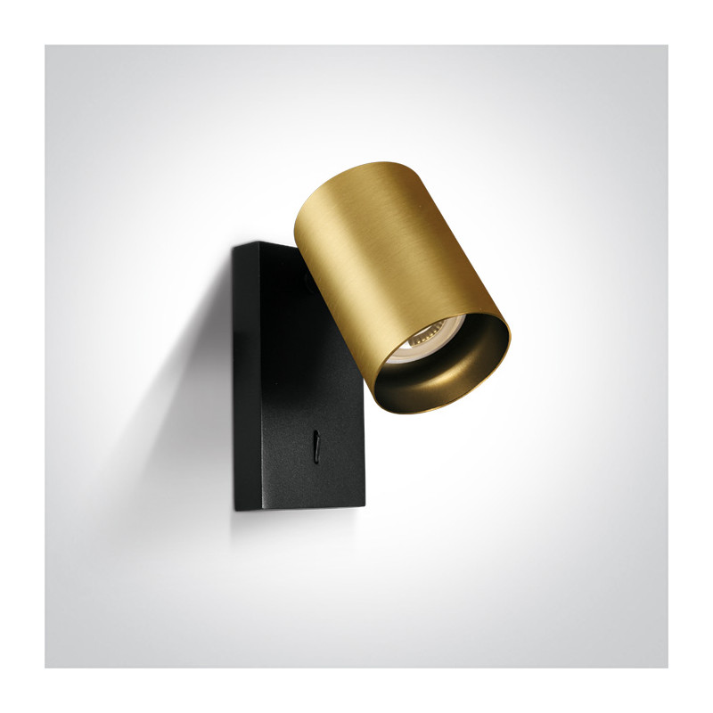 65105NA/BBS dekoracyjna ścienna lampa spot MR16 GU10 10W w kolorze matowy mosiądz