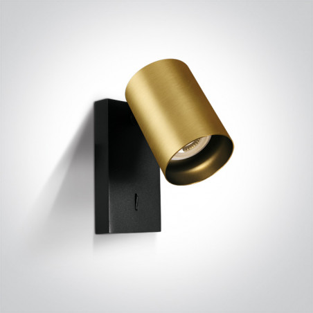 65105NA/BBS dekoracyjna ścienna lampa spot MR16 GU10 10W w kolorze matowy mosiądz