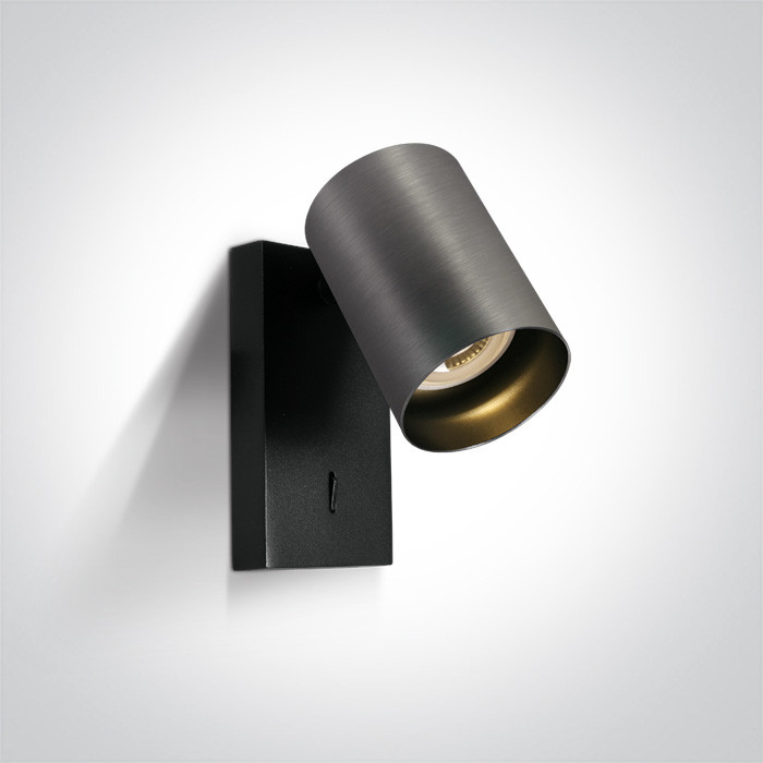 65105NA/MG szara dekoracyjna ścienna lampa spot MR16 GU10 10W