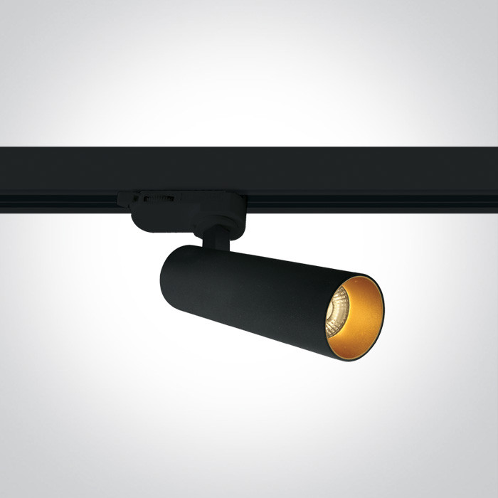 65108T/B/W czarny track spot COB 3000K 8W zasilacz w zestawie 