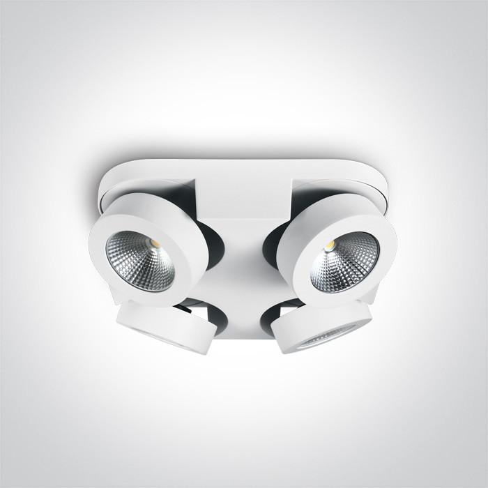 65110F/W/W biała lampa sufitowa COB 3000K 4x10W zasilacz w zestawie