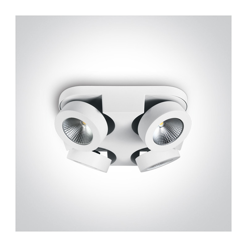 65110F/W/W biała lampa sufitowa COB 3000K 4x10W zasilacz w zestawie