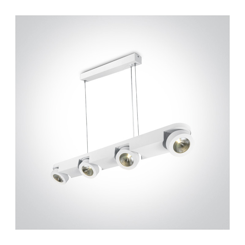 65110P/W/W biała lampa wisząca COB 3000K 4x10W  zasilacz w zestawie