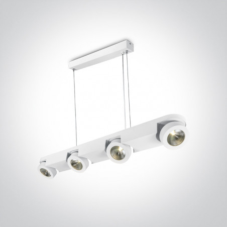 65110P/W/W biała lampa wisząca COB 3000K 4x10W  zasilacz w zestawie