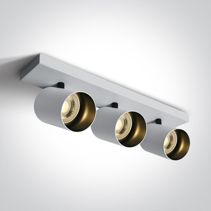 65305N/W biała retro dekoracyjna ścienna i sufitowa lampa spot MR16 GU10 3x10W