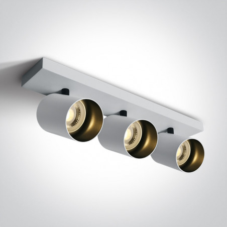 65305N/W biała retro dekoracyjna ścienna i sufitowa lampa spot MR16 GU10 3x10W