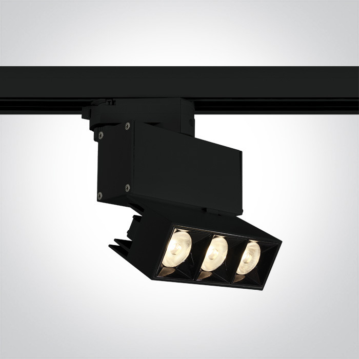 65306BT/B/W czarny track spot COB LED 3000K 12W zasilacz 300mA w zestawie