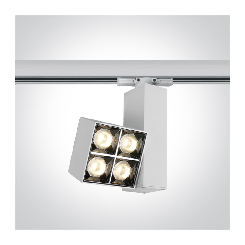 65406BT/W/W biały reflektorek track COB LED 3000K  15W 230V zasilacz 350mA w komplecie