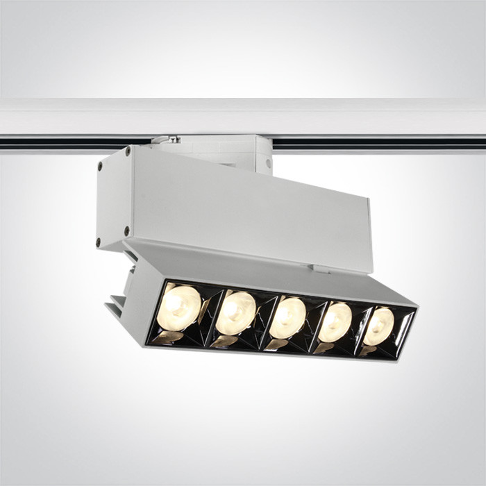 65506BT/W/W biały track spot COB LED 3000K 20W zasilacz 500mA w zestawie