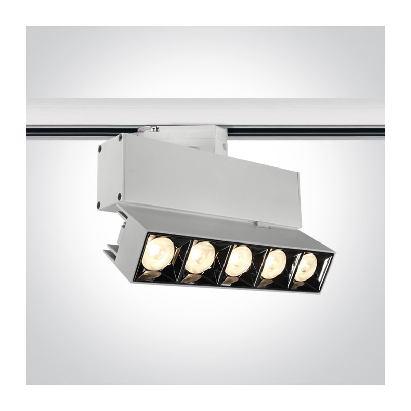 65506BT/W/W biały track spot COB LED 3000K 20W zasilacz 500mA w zestawie