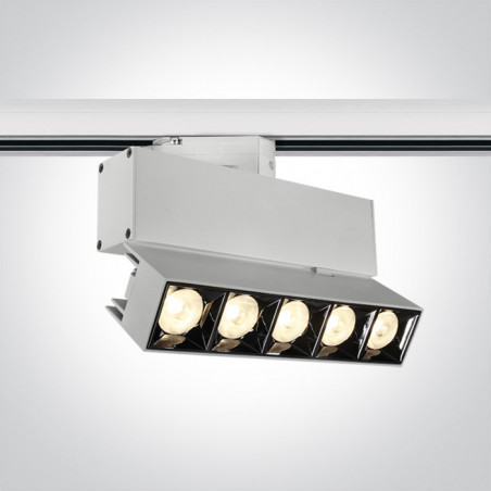 65506BT/W/W biały track spot COB LED 3000K 20W zasilacz 500mA w zestawie
