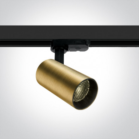 65524T/BBS/W track spot COB  w kolorze matowy mosiądz o strukturze plastra miodu 3000K 12W zasilacz 250mA w zestawie