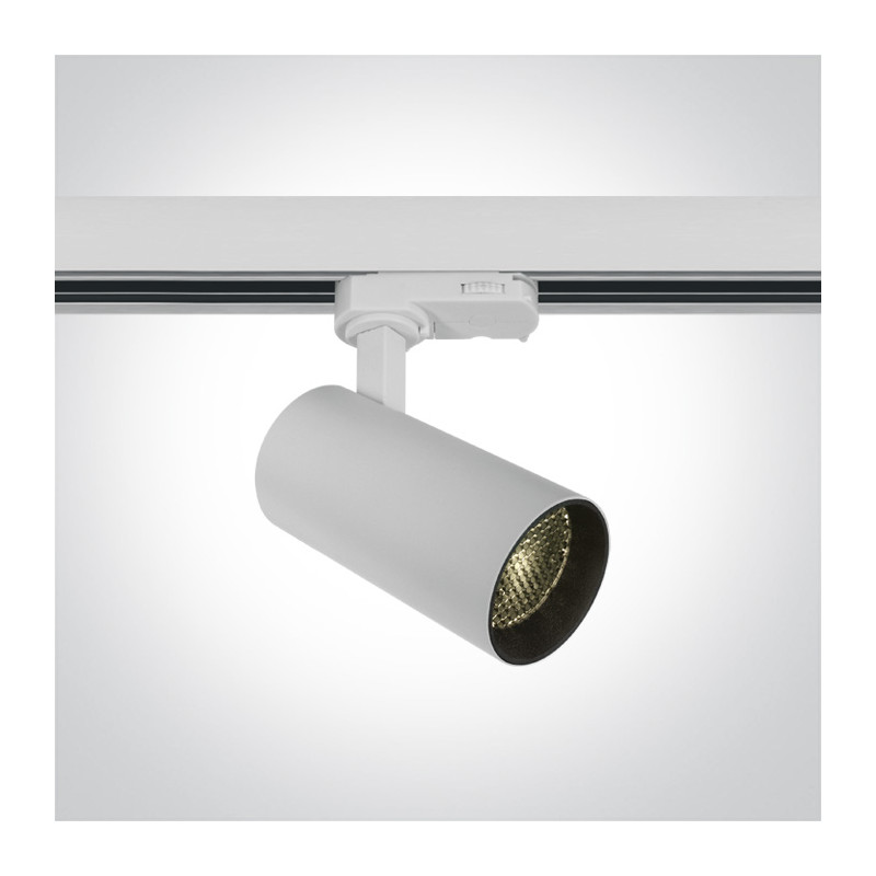 65524T/W/W biały track spot COB o strukturze plastra miodu 3000K 12W zasilacz 250mA w zestawie