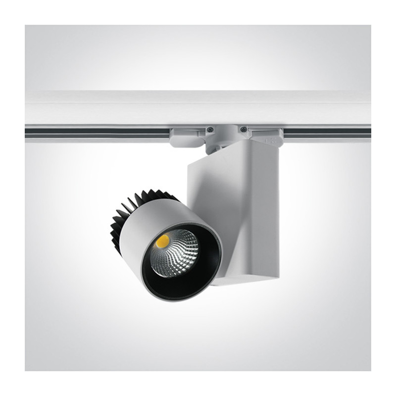 65610AT/W/C biały track spot COB LED 4000K 10W elektroniczny zasilacz o wysokiej częstotliwości w zestawie