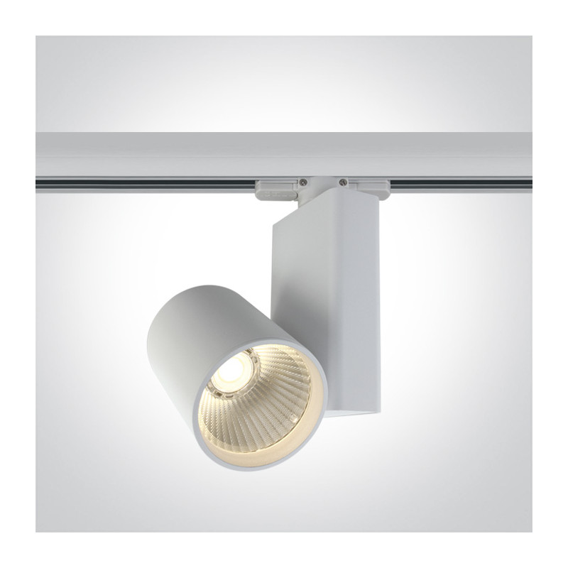 65611NT/W/W biały track spot COB LED 3000K 15W zasilacz w zestawie