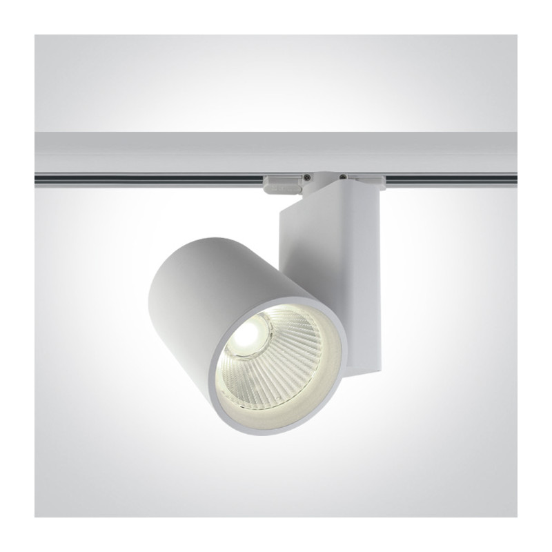65612NT/W/C biały track spot COB LED 4000K 30W zasilacz w zestawie