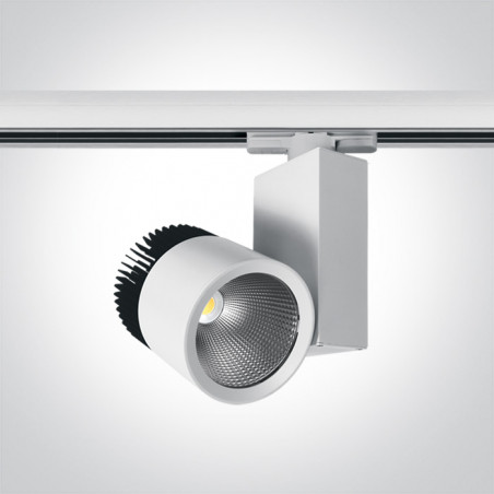 65614T/W/W biały track spot COB LED 3000K 45W elektroniczny zasilacz o wysokiej częstotliwości w zestawie