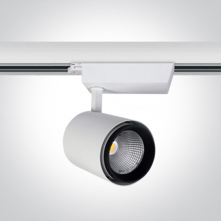 65618T/W/C biały track spot COB LED 4000K 35W elektroniczny zasilacz o wysokiej częstotliwości w zestawie