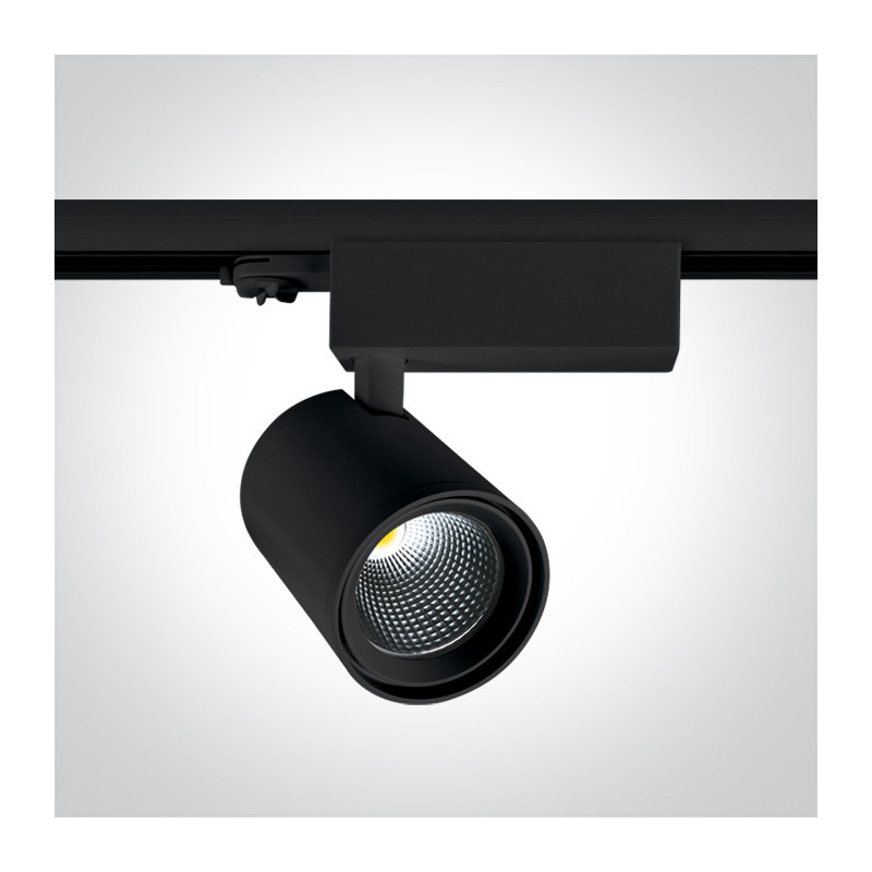 65619T/B/W czarny track spot COB LED 3000K 38W elektroniczny zasilacz o wysokiej częstotliwości w zestawie
