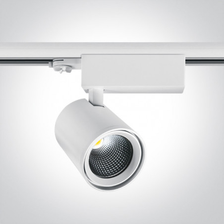 65619T/W/C biały track spot COB LED 4000K 38W elektroniczny zasilacz o wysokiej częstotliwości w zestawie