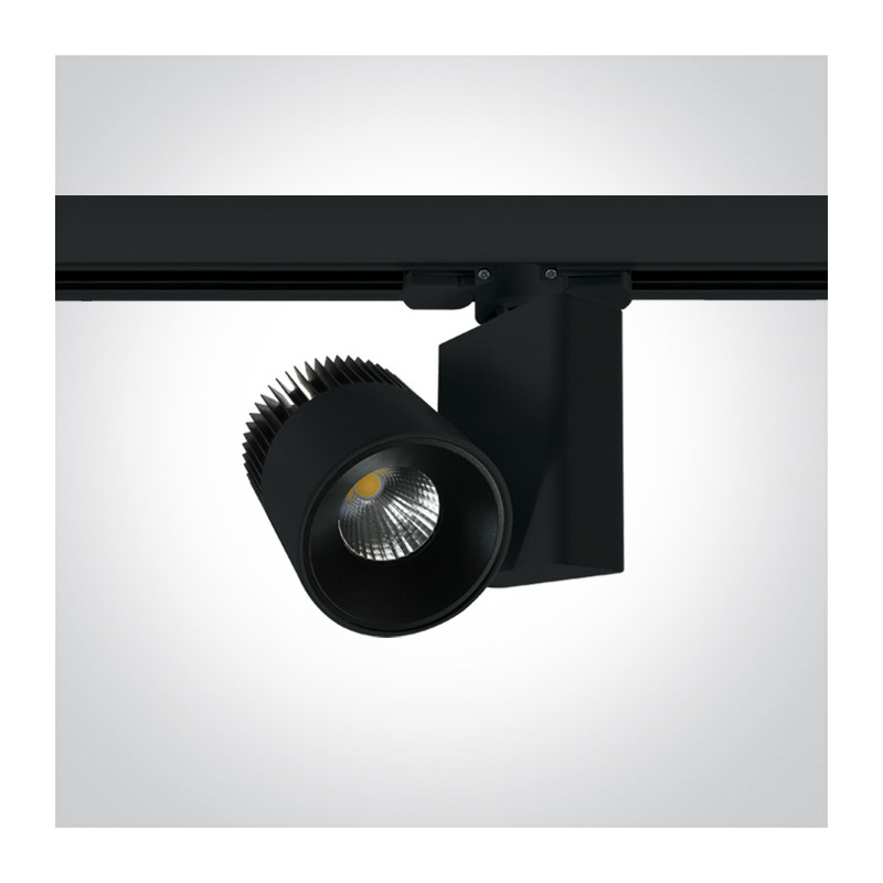 65620AT/B/W czarny track spot COB LED 3000K 20W elektroniczny zasilacz o wysokiej częstotliwości w zestawie