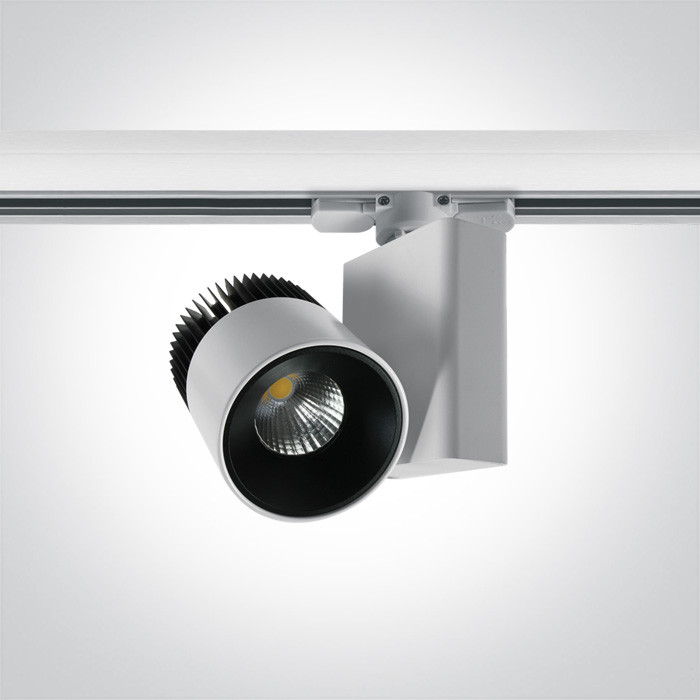 65620AT/W/W biały track spot COB LED 3000K 20W elektroniczny zasilacz o wysokiej częstotliwości w zestawie