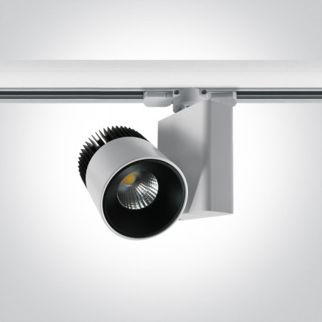 65620AT/W/W biały track spot COB LED 3000K 20W elektroniczny zasilacz o wysokiej częstotliwości w zestawie