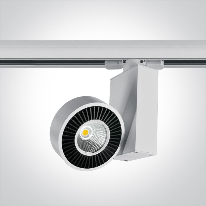 65620T/W/W biały track spot COB LED 3000K 20W elektroniczny zasilacz o wysokiej częstotliwości w zestawie