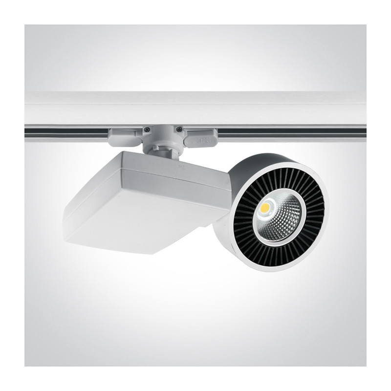65620TA/W/W biały track spot COB LED 3000K 15W elektroniczny zasilacz o wysokiej częstotliwości w zestawie