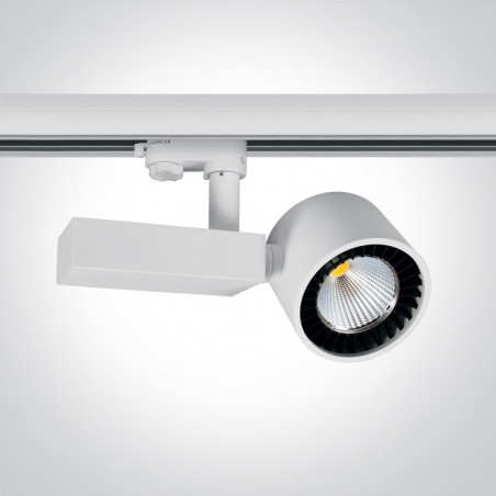 65622T/W/C biały track spot COB LED 4000K 34W elektroniczny zasilacz o wysokiej częstotliwości w zestawie