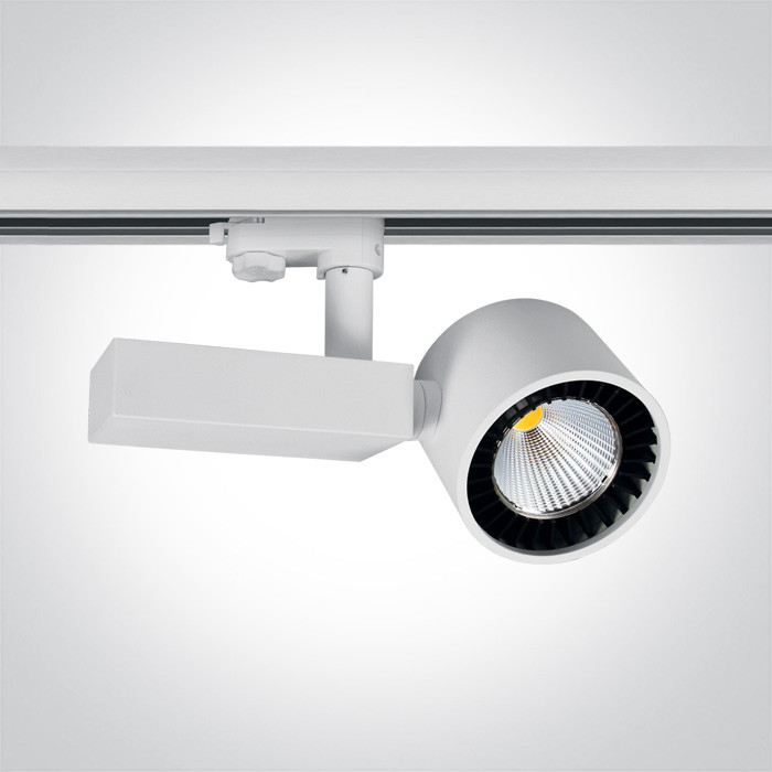 65622T/W/W biały track spot COB LED 3000K 34W elektroniczny zasilacz o wysokiej częstotliwości w zestawie