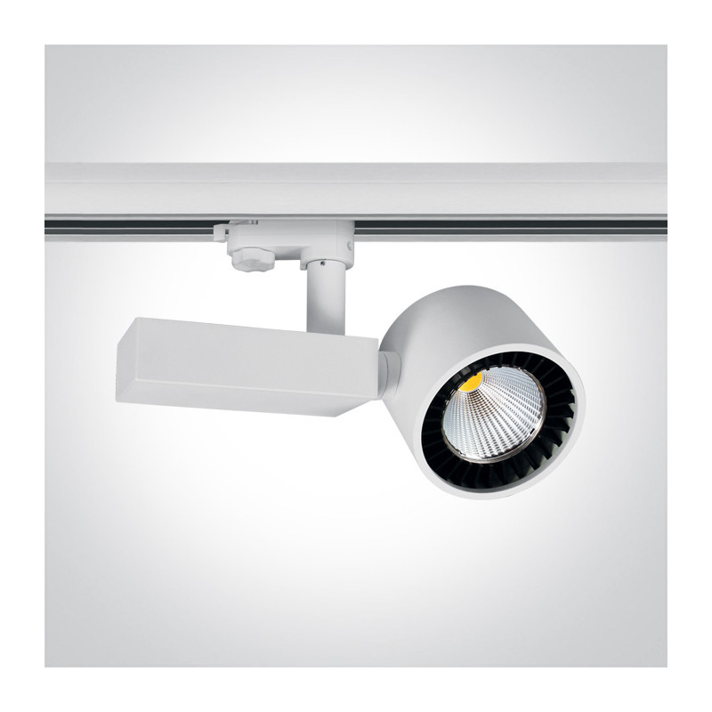 65622T/W/W biały track spot COB LED 3000K 34W elektroniczny zasilacz o wysokiej częstotliwości w zestawie