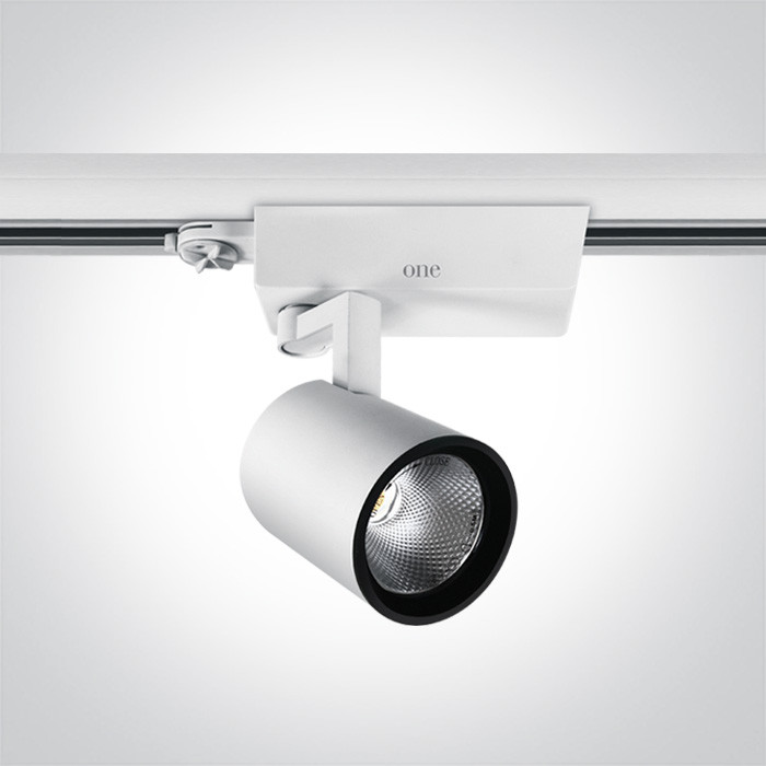 65624T/W/C biały track spot COB LED 4000K 35W elektroniczny zasilacz o wysokiej częstotliwości w zestawie