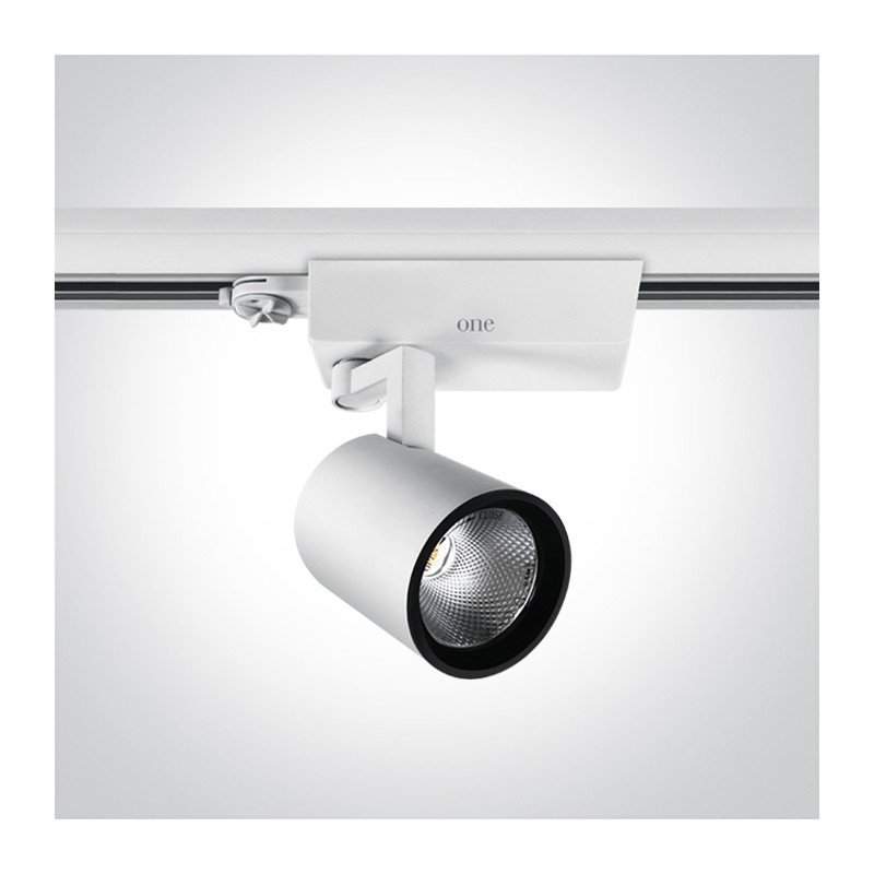 65624T/W/W biały track spot COB LED 3000K 35W elektroniczny zasilacz o wysokiej częstotliwości w zestawie