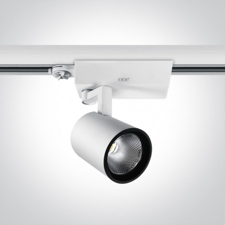 65624T/W/W biały track spot COB LED 3000K 35W elektroniczny zasilacz o wysokiej częstotliwości w zestawie