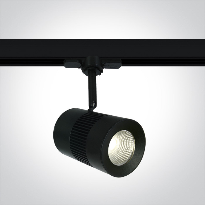 65628T/B/C czarny track spot COB LED 4000K 15W elektroniczny zasilacz o wysokiej częstotliwości w zestawie