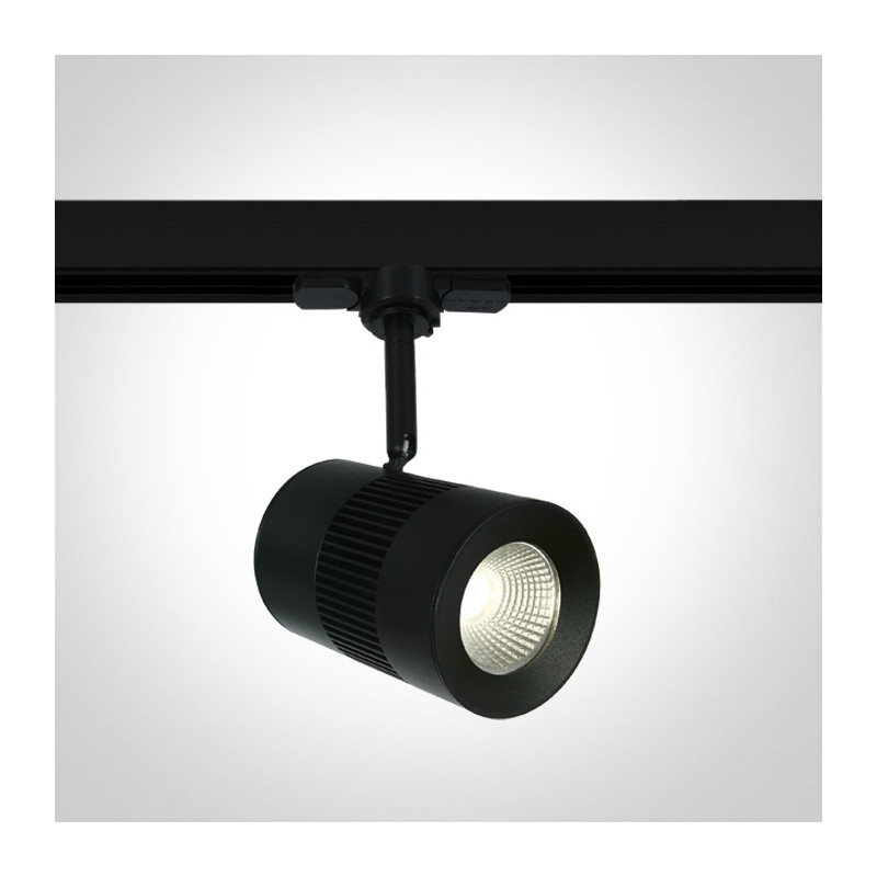 65628T/B/C czarny track spot COB LED 4000K 15W elektroniczny zasilacz o wysokiej częstotliwości w zestawie