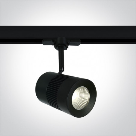65628T/B/C czarny track spot COB LED 4000K 15W elektroniczny zasilacz o wysokiej częstotliwości w zestawie