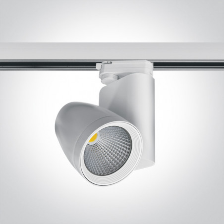65630T/W/W biały track spot COB LED 3000K 25W elektroniczny zasilacz o wysokiej częstotliwości w zestawie