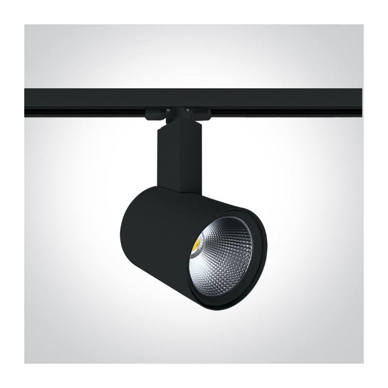 65632CT/B/W czarny track spot COB LED 3000K 50W elektroniczny zasilacz o wysokiej częstotliwości w zestawie