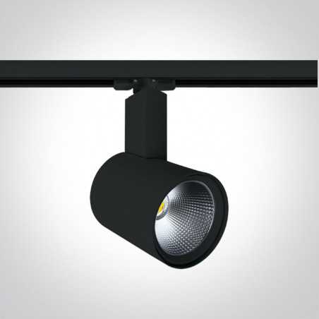 65632CT/B/W czarny track spot COB LED 3000K 50W elektroniczny zasilacz o wysokiej częstotliwości w zestawie