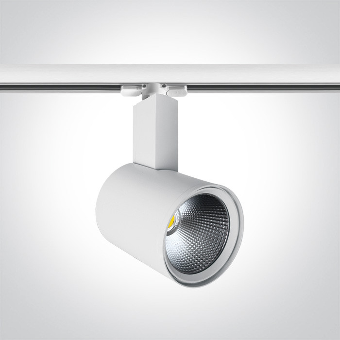 65632CT/W/W biały track spot COB LED 3000K 50W elektroniczny zasilacz o wysokiej częstotliwości w zestawie