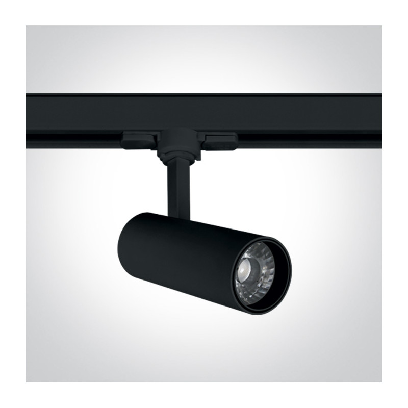 65642AT/B/W czarny track spot COB LED 3000K 10W elektroniczny zasilacz o wysokiej częstotliwości w zestawie
